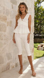 Belvini Capri Pants White