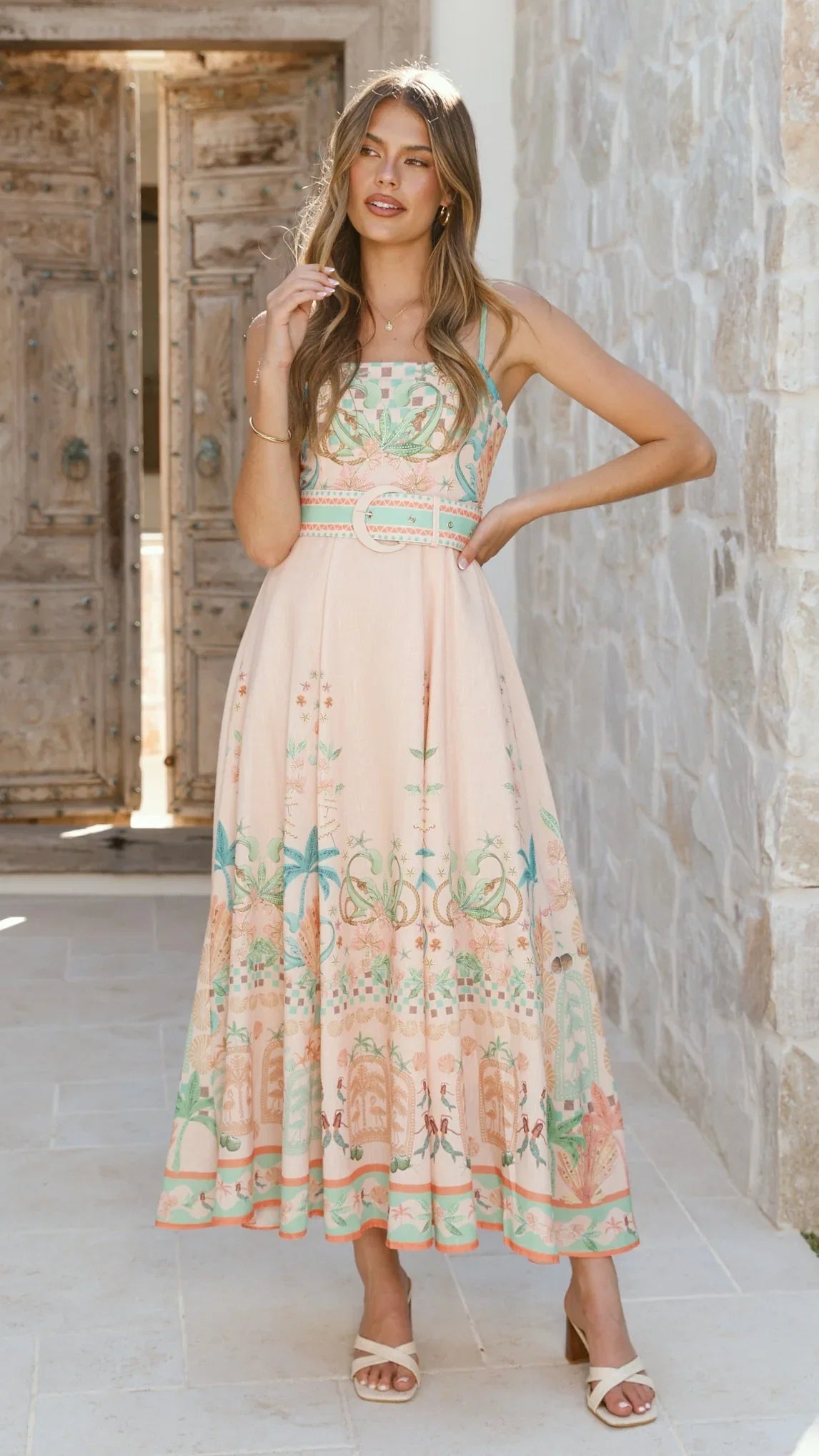 Nellie Midi Dress Aurora Print