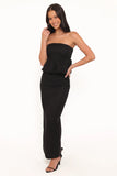 Ursa Fitted Column Skirt Black