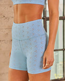 The Eyelet High Rise Biker Shorts