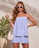 Corfu Striped Babydoll Top
