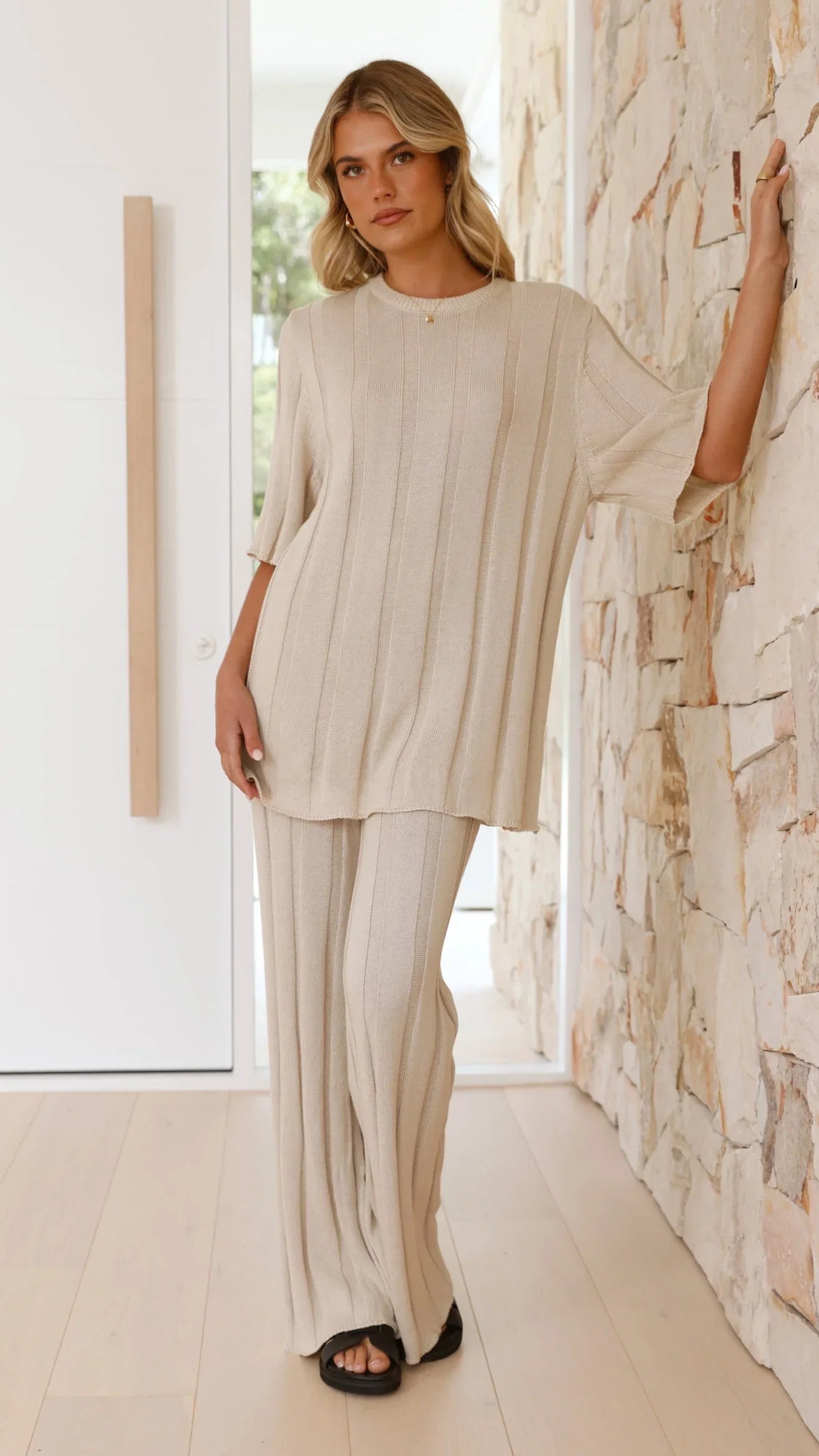 Bayu Knit Top Cream