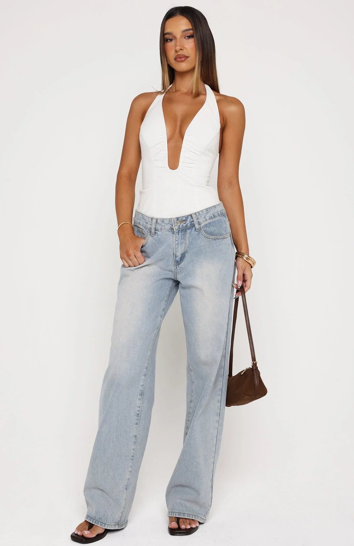 Angel Glow Halter Bustier Off White