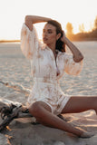 Gina Romper White Print