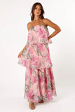Bloom Strapless Maxi Dress Pink Floral