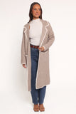 Katia Contrast Trim Coatigan Beige