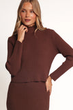 Payton Knitted Set Chocolate Brown