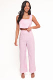 Devlin Cotton Pant Pink Gingham