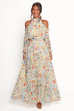 Hilary Pleated Maxi Dress Garden Floral