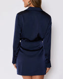 Booked and Busy Collared Shirt Mini Dress