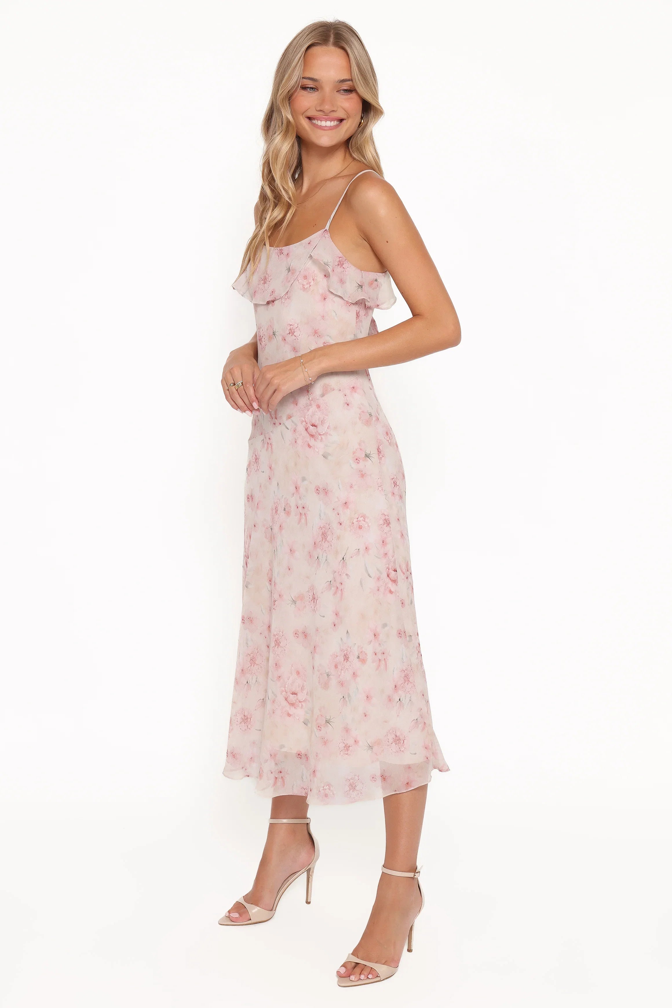 Lizbeth Maxi Dress Pink Mauve Floral