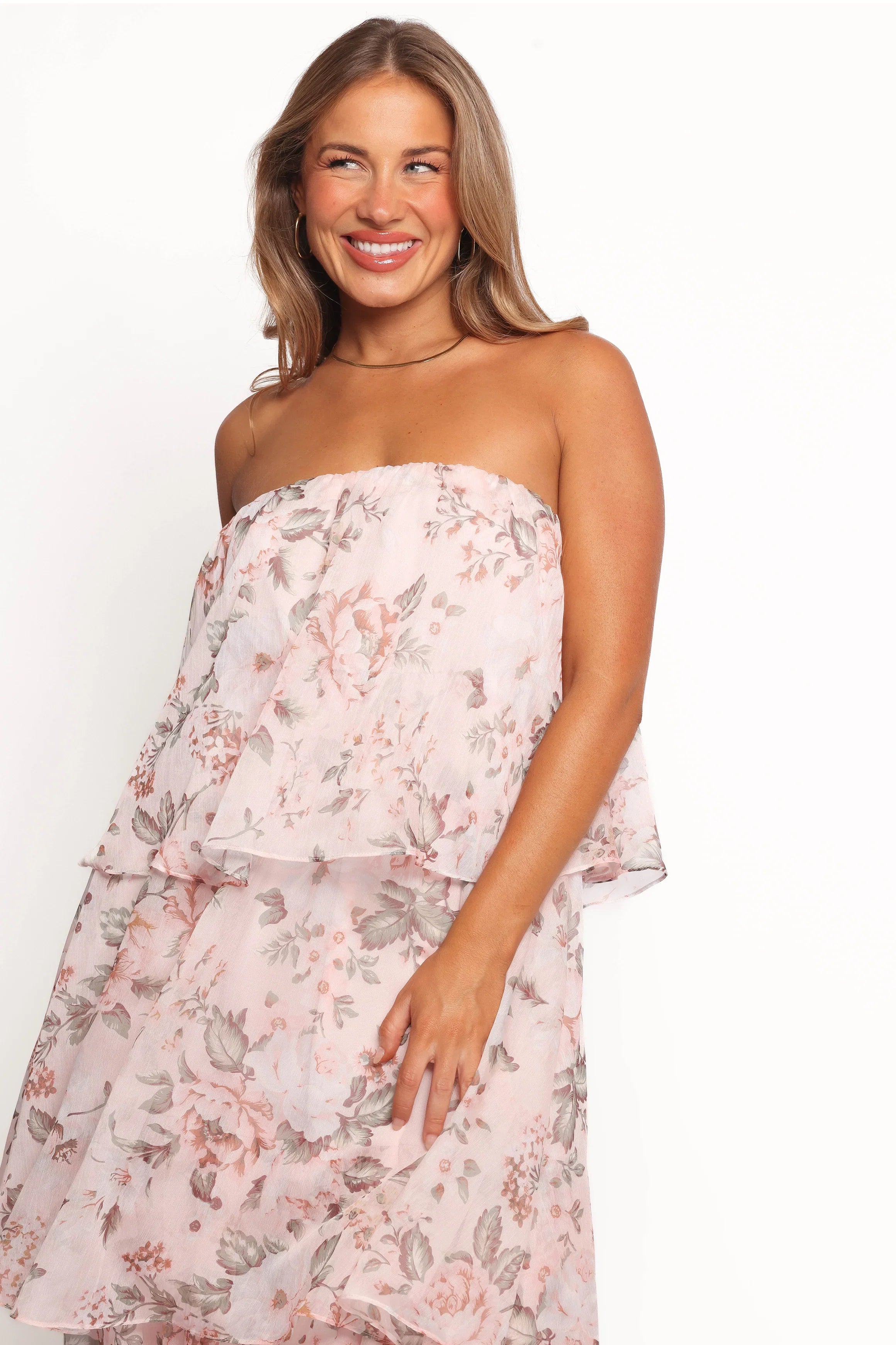 Bloom Strapless Maxi Dress Floral
