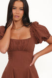 Anora Mini Dress Cognac