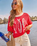 Good Catch Novelty Sardine Print Sweater