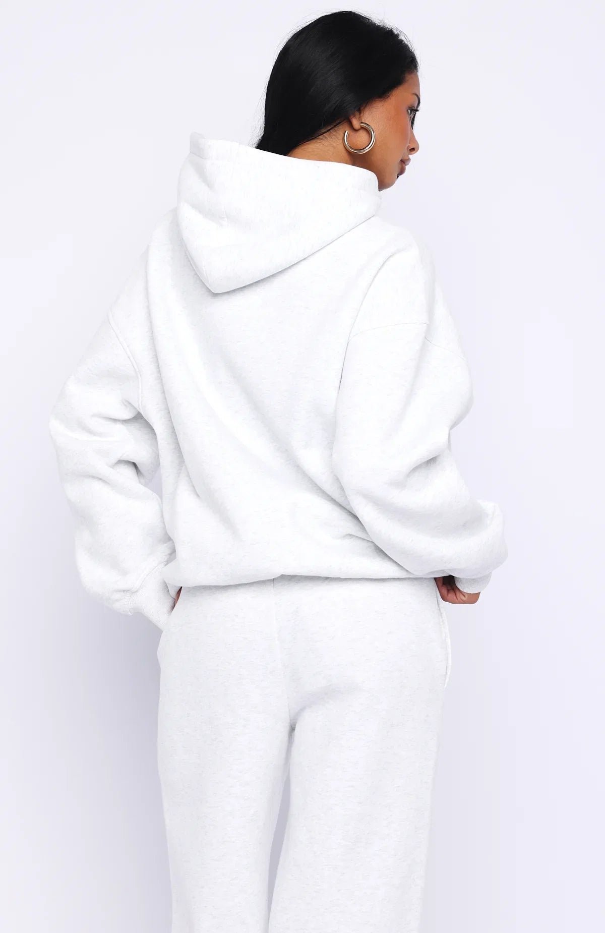 Vibe Too High Oversized Hoodie Grey Marle