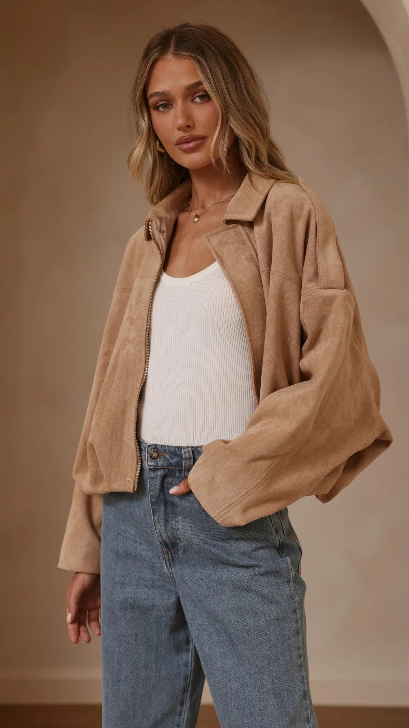 Leela Bomber Jacket Camel