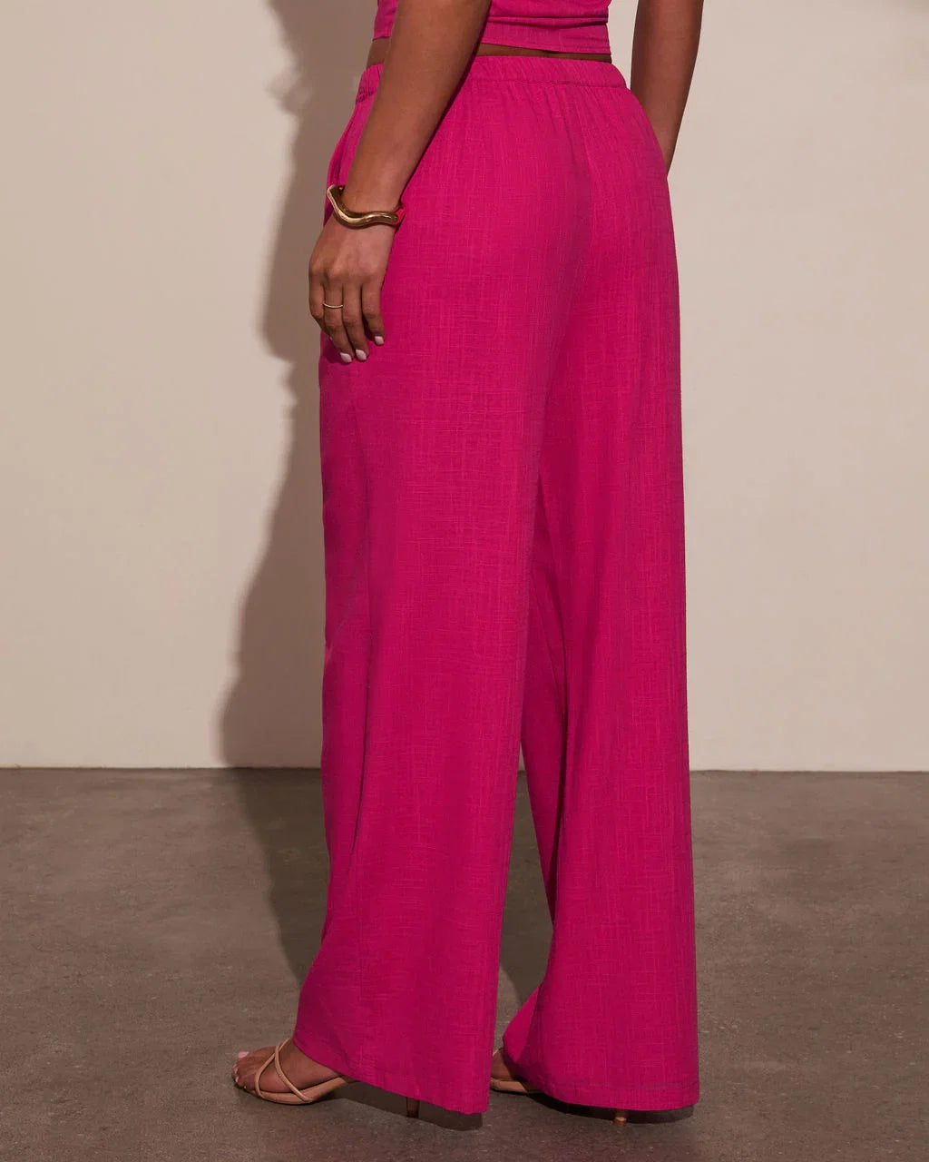 Onyx Linen Wide Leg Pants
