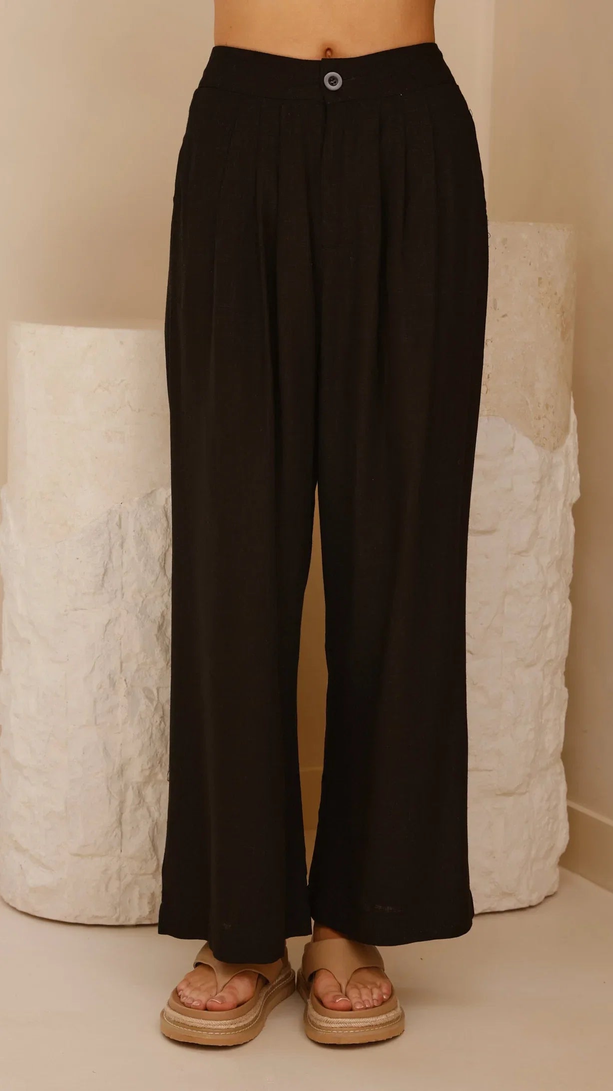 Lexi Linen Pants Black