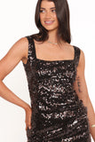 Awhina Mini Dress Brown Sequin
