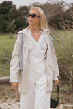 Stella Button Front Collar Jacket Taupe