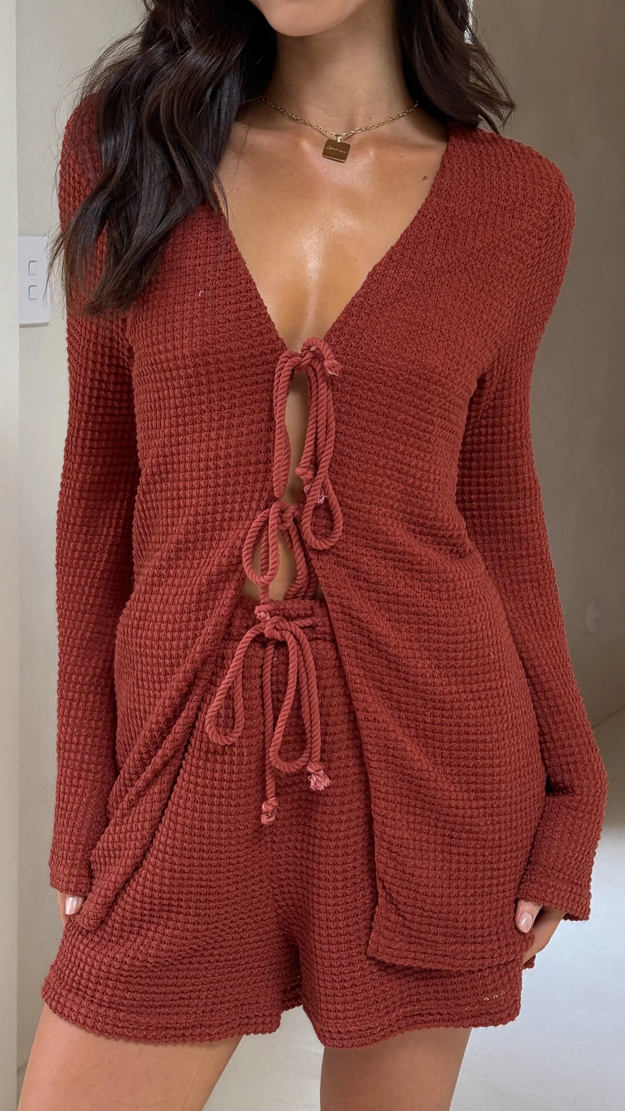 Ava Long Sleeve Top Rust