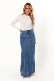 Tammy Ribbed Knit Top White