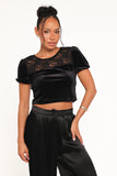 Caitlin Top Black Velvet