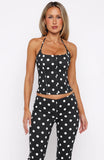 Sweetie Darling Bustier Black White Polka Dot