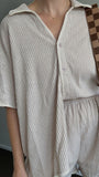 Eden Knit Top and Shorts Set Taupe