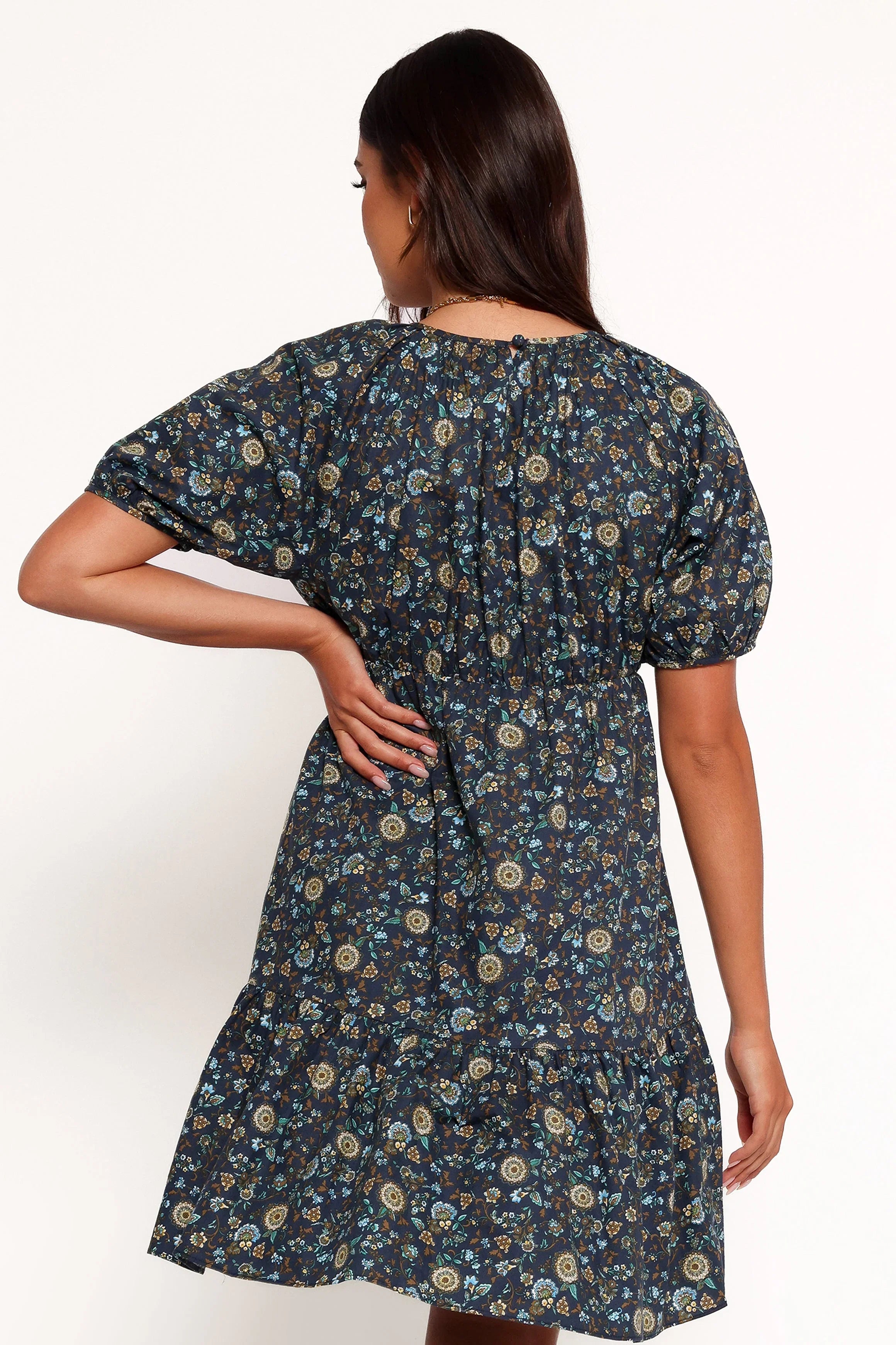 Tasmin Midi Dress Blue Floral