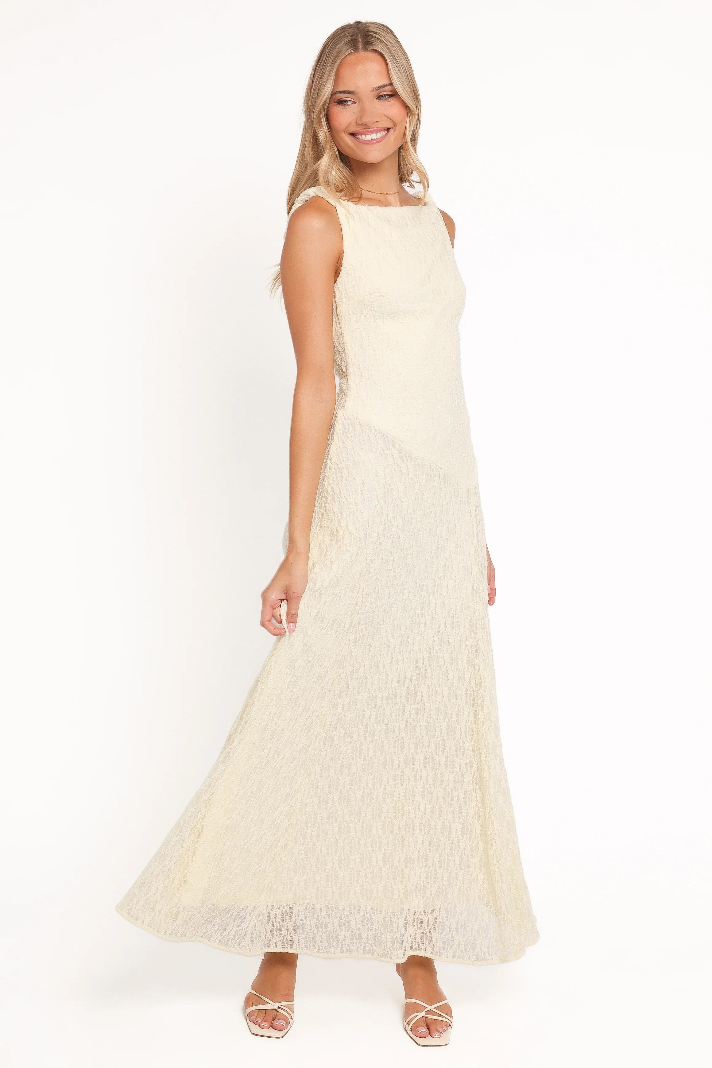 Kirsten Lace Maxi Dress Yellow