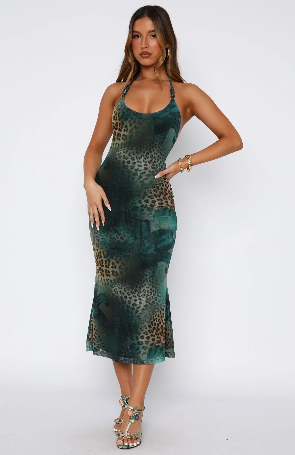 Tropic Like Its Hot Midi Dress Mystic Blossom