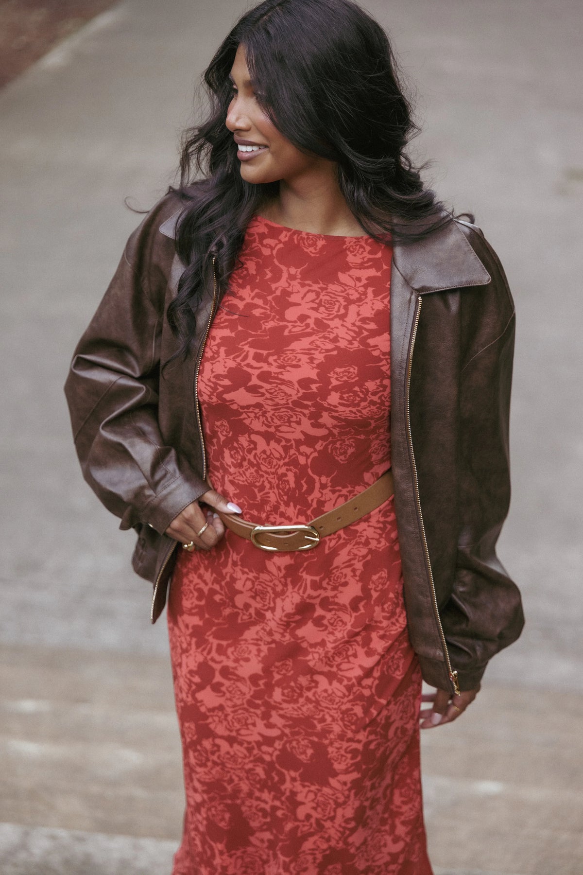 Zoe Bomber Jacket Brown
