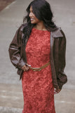 Zoe Bomber Jacket Brown