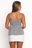 Isadora Top Black Gingham