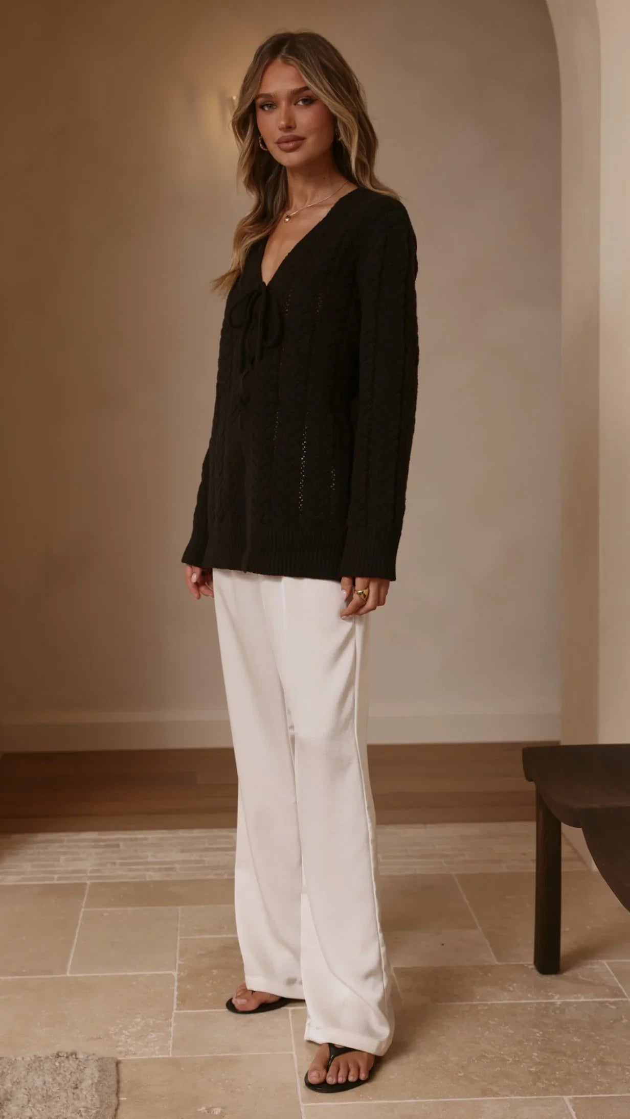 Georgia Knit Top Black