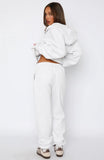 Cant Miss It Sweatpants Grey Marle Rose Gold