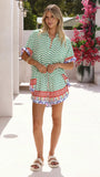Lola Button Up Shirt Ziggy Print