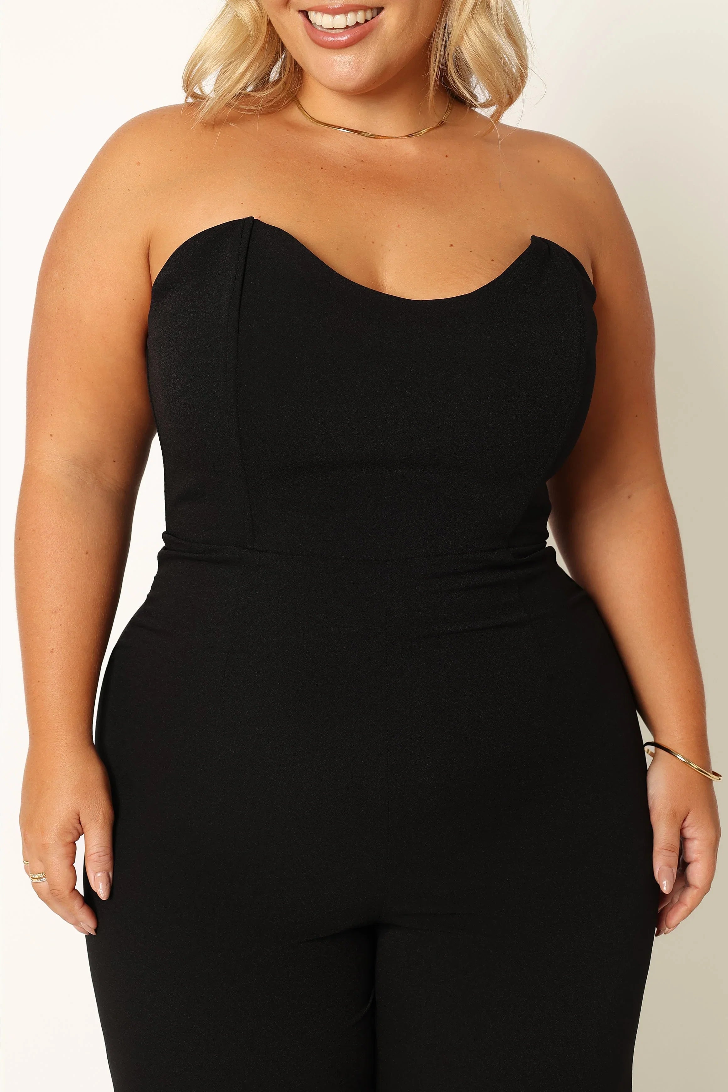 Nyla Sweetheart Jumpsuit Black