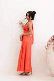 Luna One Shoulder Maxi Dress Tangerine