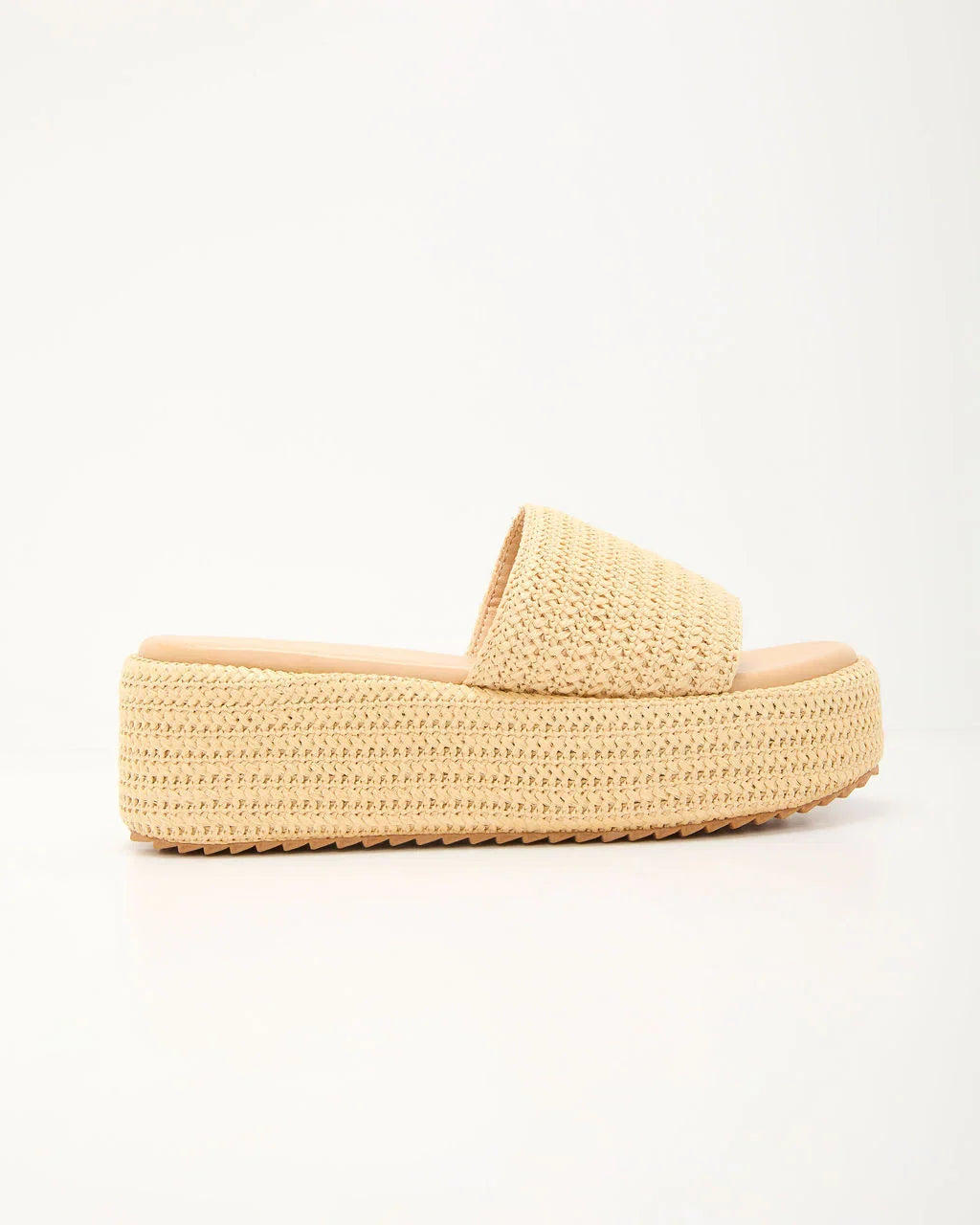 Klein Raffia Platform Sandals