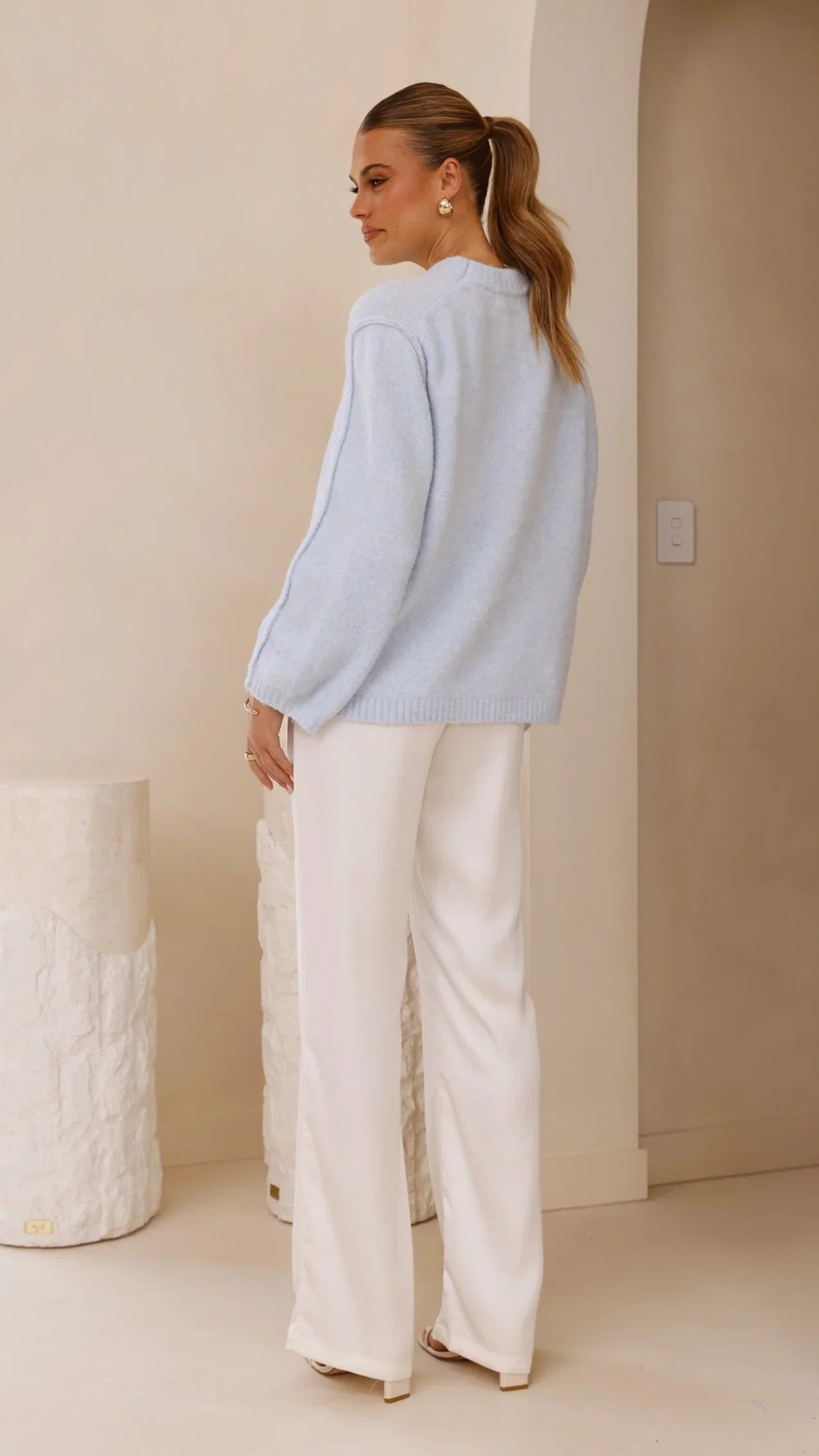 Ally Knit Sweater Blue