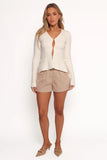 Eddie Clasp Front Cardigan Ivory