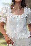Anouk Button Through Top White