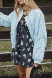 Keah Quilted Jacket Blue