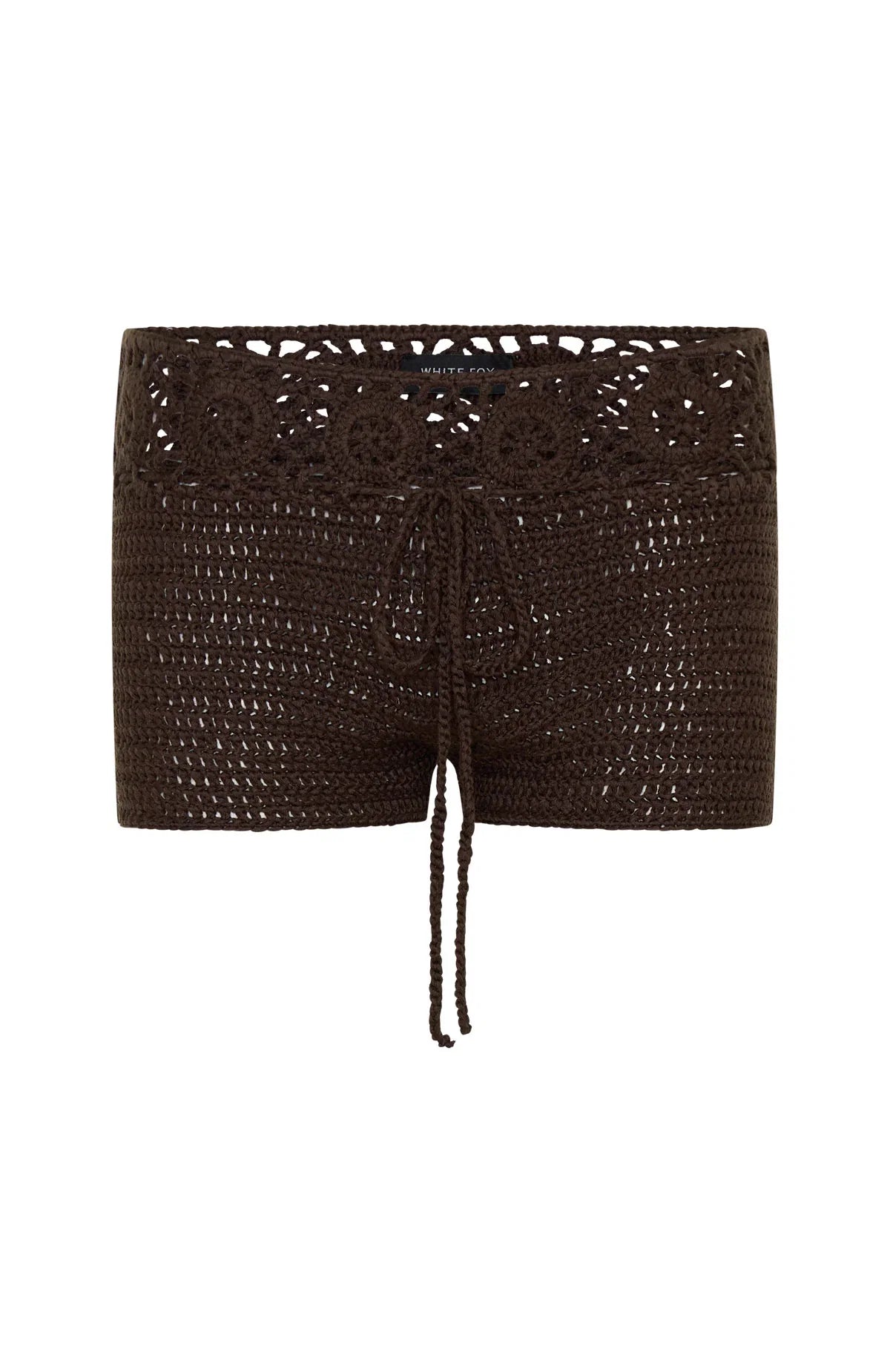 No Plans Crochet Shorts Chocolate