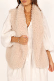 Chelsea Faux Fur Open Front Vest Eggshell