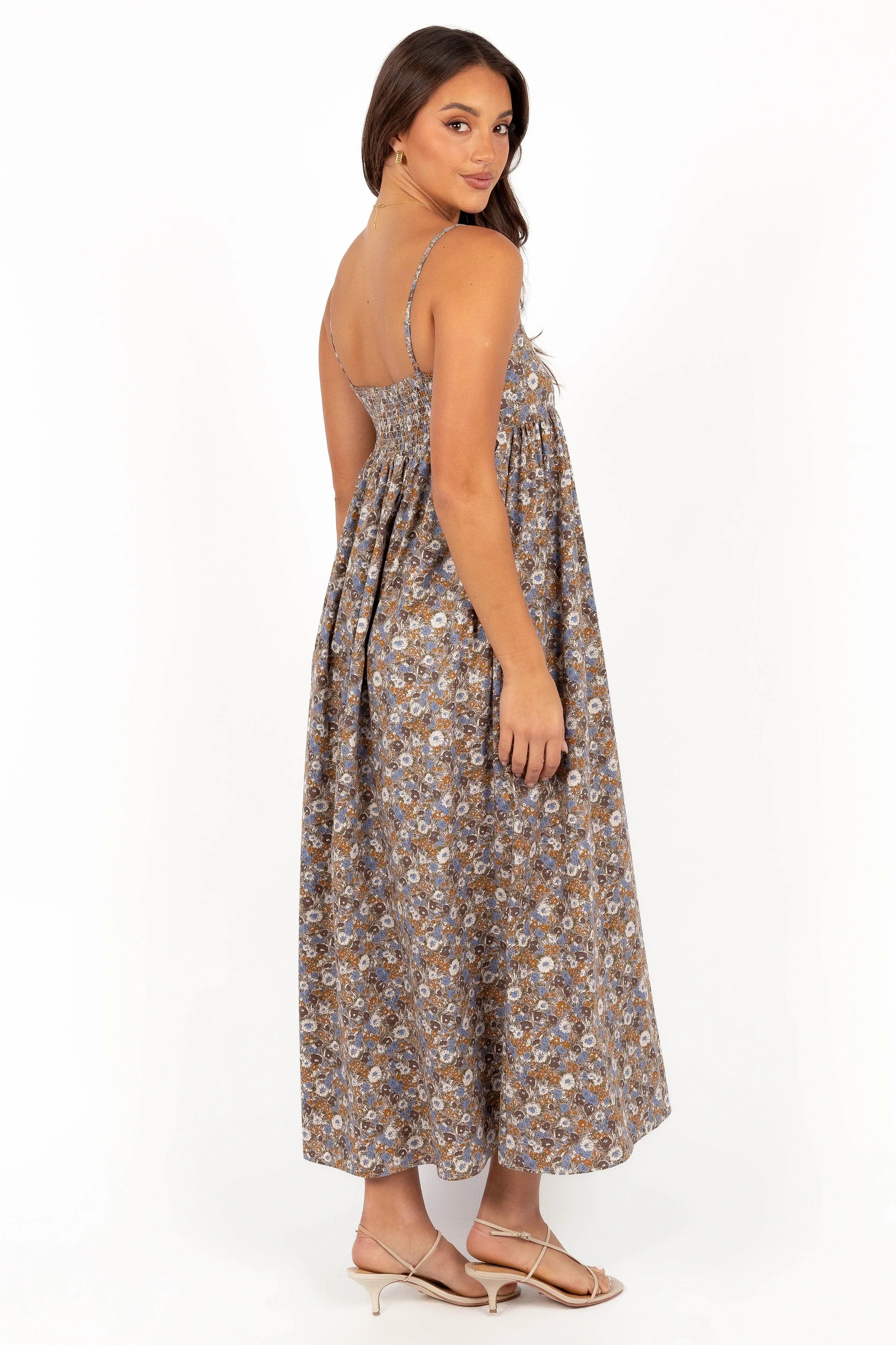 Andy Maxi Dress Olive Ditsy Floral