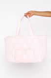 Always Moving Quilted Tote Bag Ballet Pink