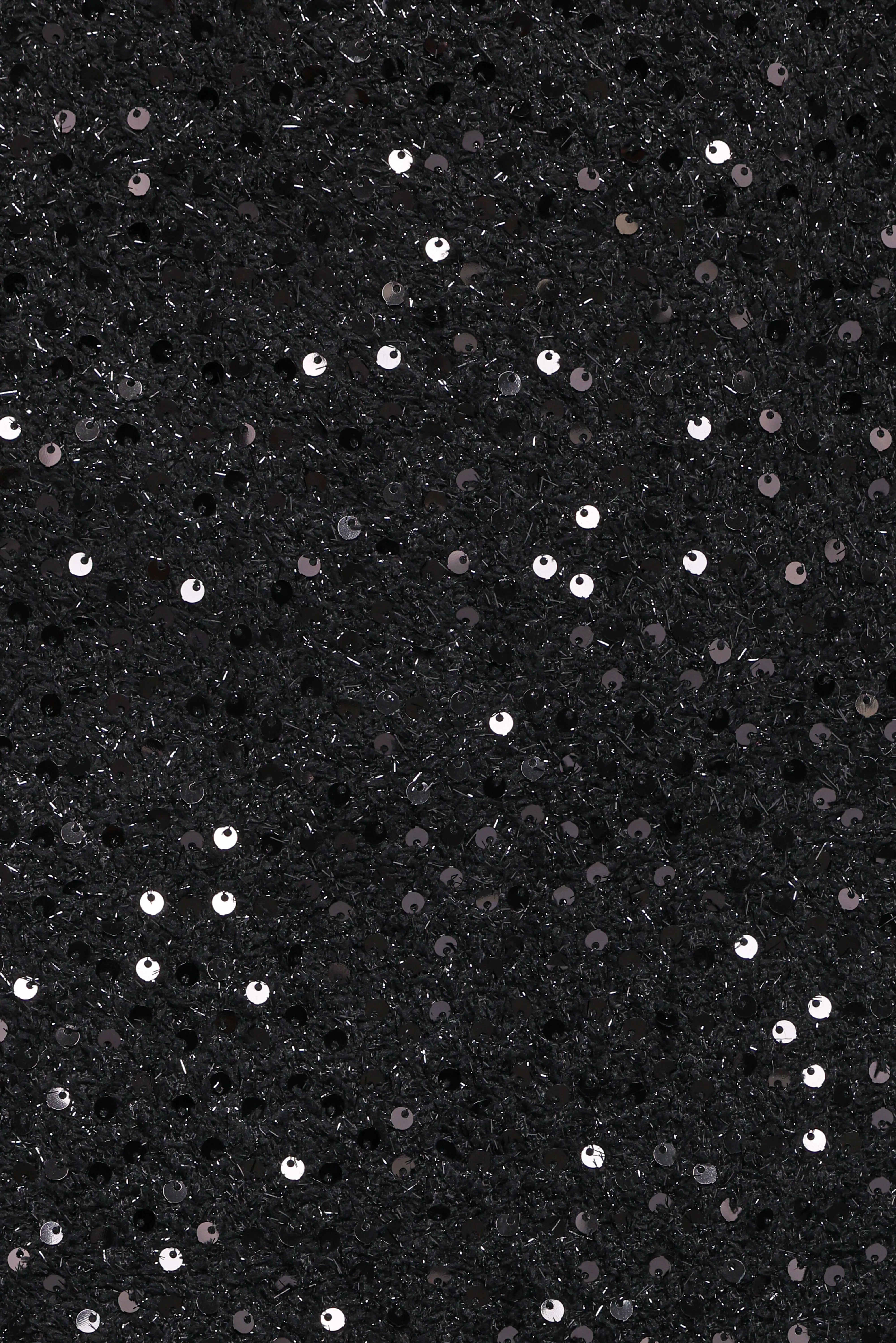 Valentina Tweed Sequins Mini Skirt Black